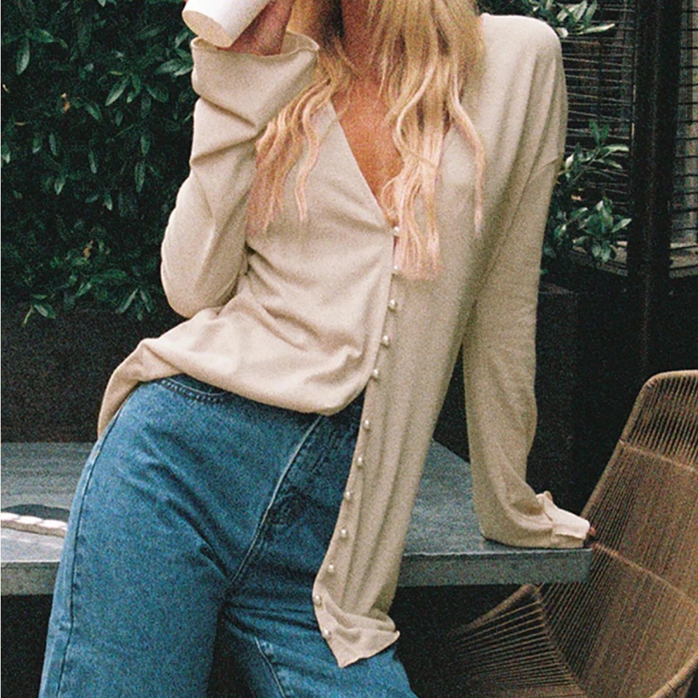 Princess Polly MACY CARDIGAN BEIGE